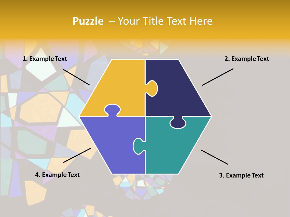 A Group Of Colorful Shapes On A Purple Background PowerPoint Template