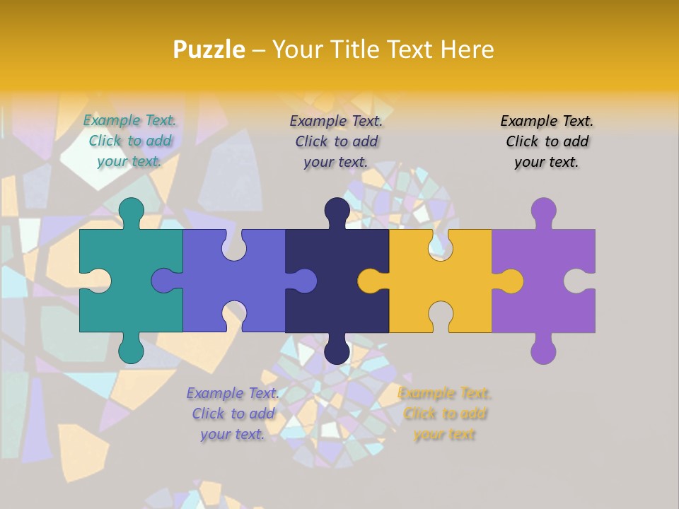 A Group Of Colorful Shapes On A Purple Background PowerPoint Template