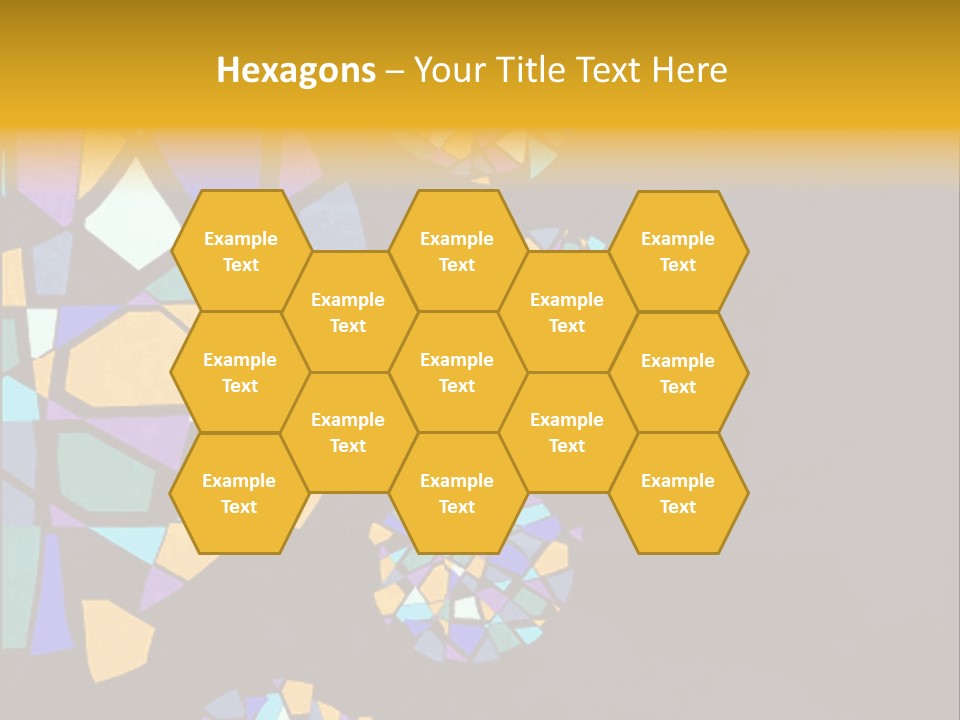 A Group Of Colorful Shapes On A Purple Background PowerPoint Template