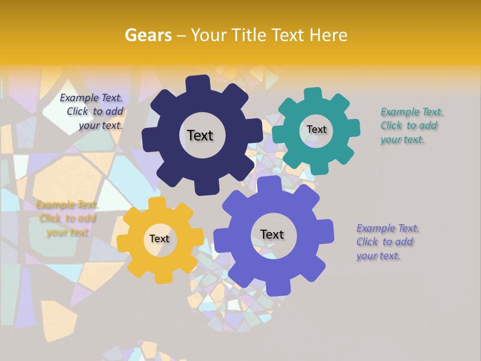 A Group Of Colorful Shapes On A Purple Background PowerPoint Template