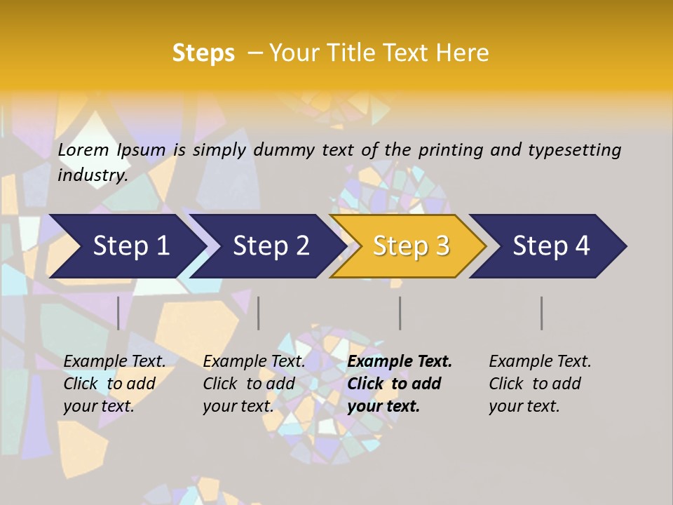 A Group Of Colorful Shapes On A Purple Background PowerPoint Template