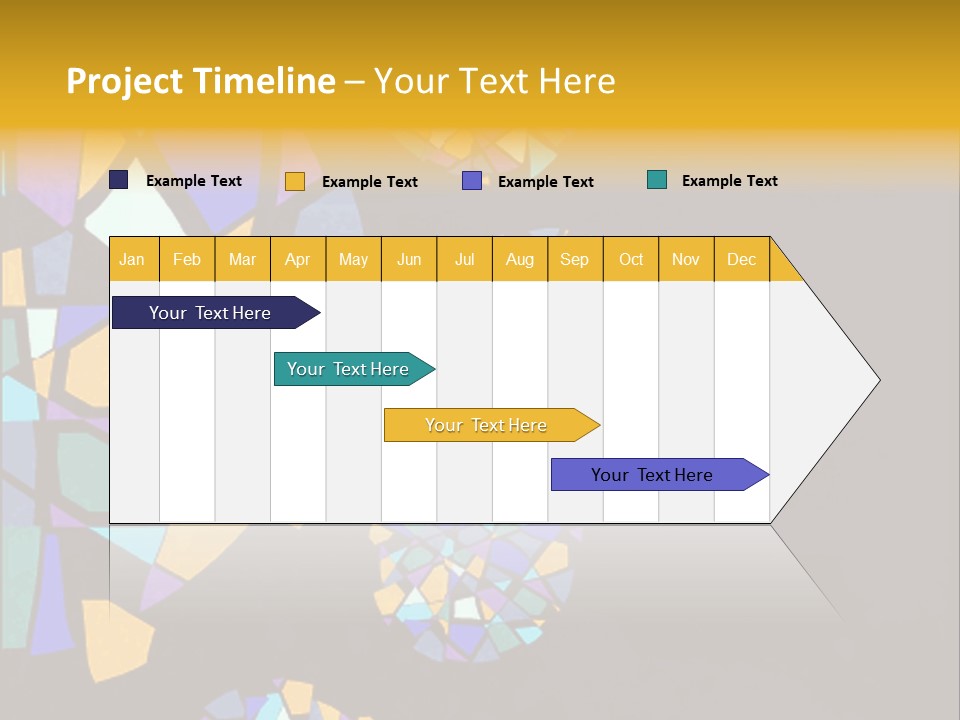 A Group Of Colorful Shapes On A Purple Background PowerPoint Template