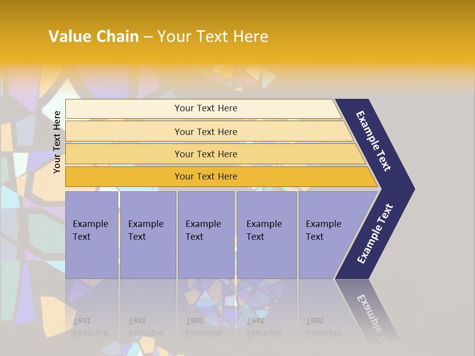 A Group Of Colorful Shapes On A Purple Background PowerPoint Template