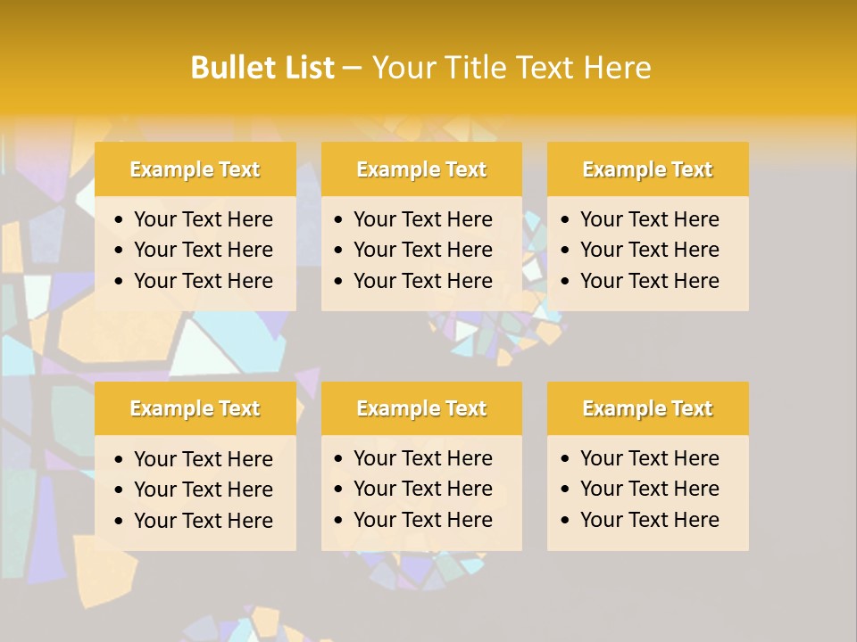 A Group Of Colorful Shapes On A Purple Background PowerPoint Template