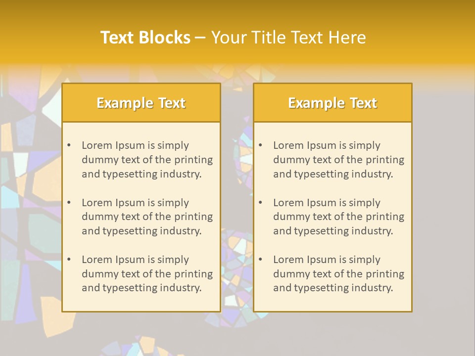 A Group Of Colorful Shapes On A Purple Background PowerPoint Template