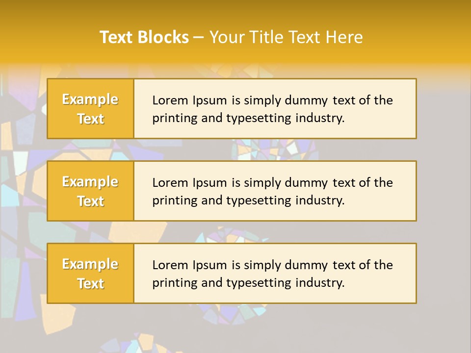 A Group Of Colorful Shapes On A Purple Background PowerPoint Template