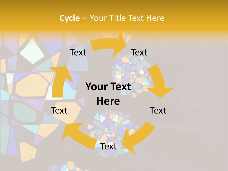 A Group Of Colorful Shapes On A Purple Background PowerPoint Template