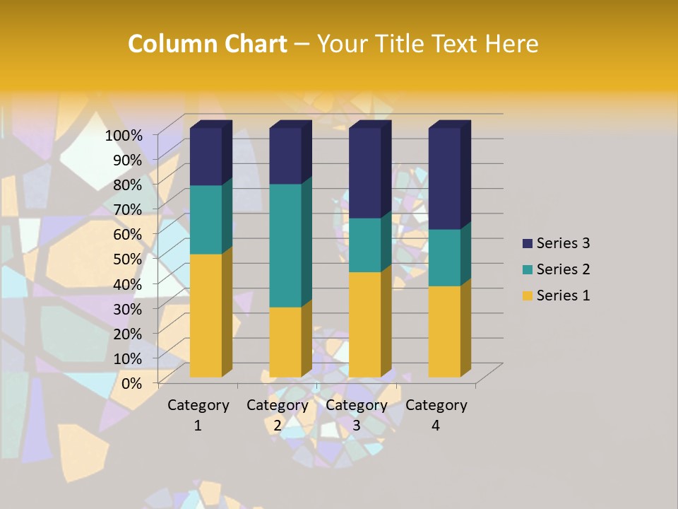 A Group Of Colorful Shapes On A Purple Background PowerPoint Template