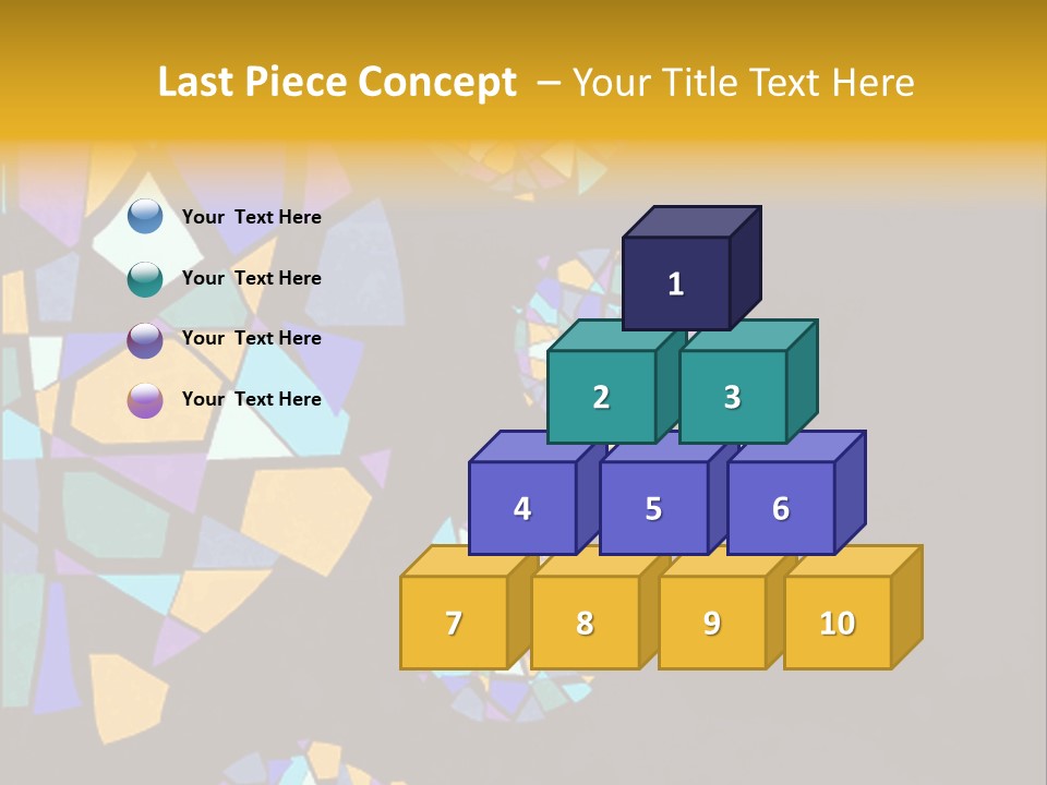 A Group Of Colorful Shapes On A Purple Background PowerPoint Template