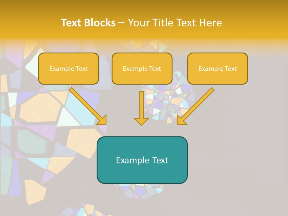 A Group Of Colorful Shapes On A Purple Background PowerPoint Template