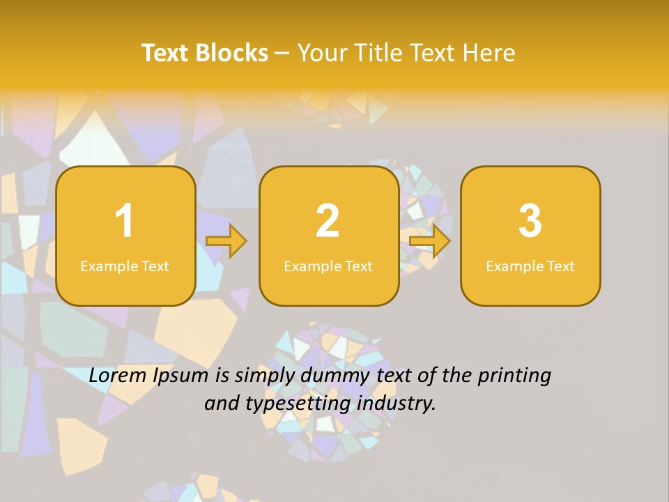 A Group Of Colorful Shapes On A Purple Background PowerPoint Template