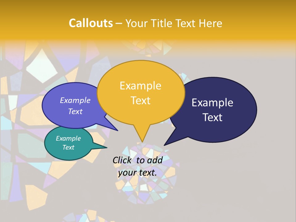 A Group Of Colorful Shapes On A Purple Background PowerPoint Template