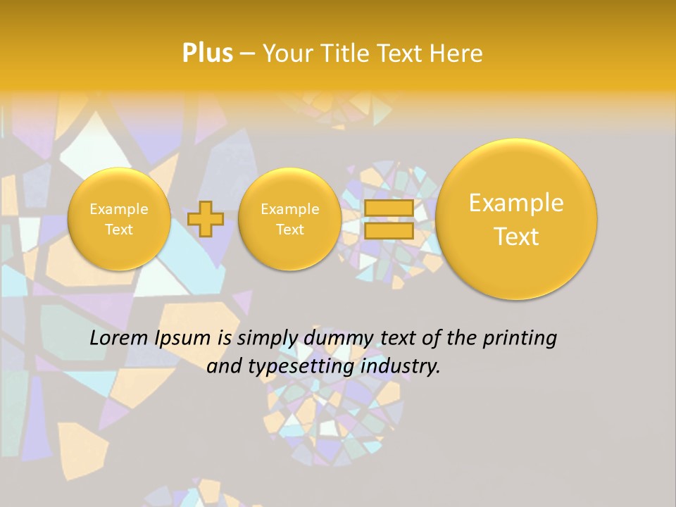 A Group Of Colorful Shapes On A Purple Background PowerPoint Template