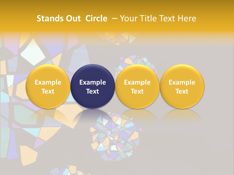 A Group Of Colorful Shapes On A Purple Background PowerPoint Template