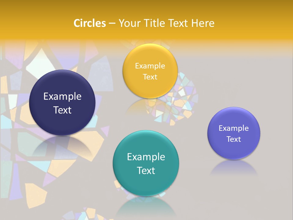 A Group Of Colorful Shapes On A Purple Background PowerPoint Template