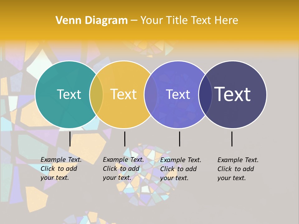A Group Of Colorful Shapes On A Purple Background PowerPoint Template