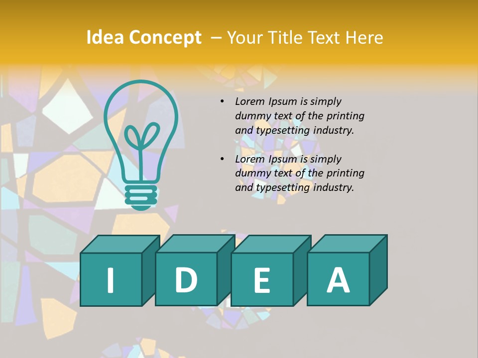 A Group Of Colorful Shapes On A Purple Background PowerPoint Template