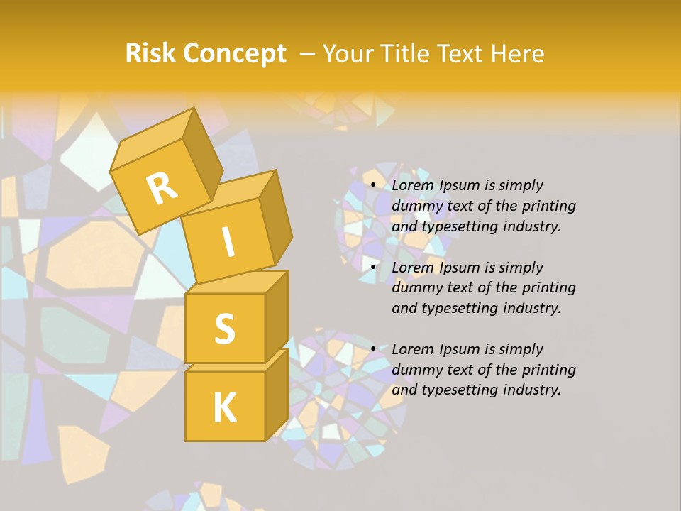 A Group Of Colorful Shapes On A Purple Background PowerPoint Template