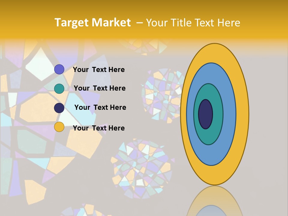 A Group Of Colorful Shapes On A Purple Background PowerPoint Template