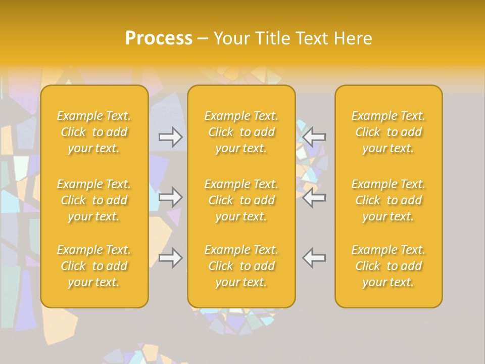 A Group Of Colorful Shapes On A Purple Background PowerPoint Template