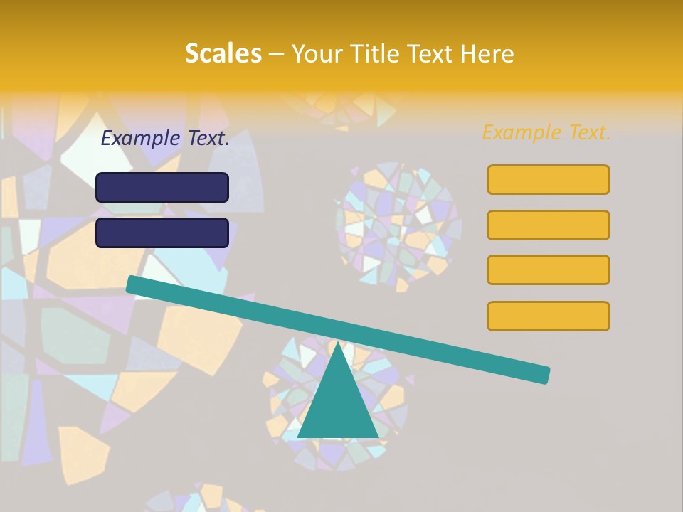 A Group Of Colorful Shapes On A Purple Background PowerPoint Template
