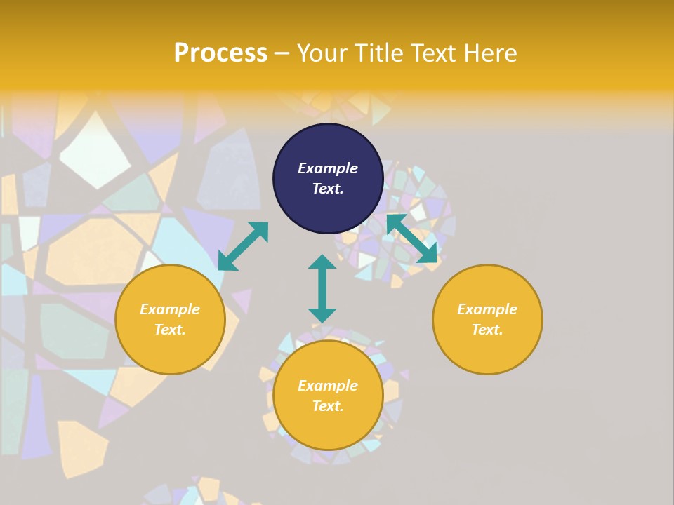 A Group Of Colorful Shapes On A Purple Background PowerPoint Template