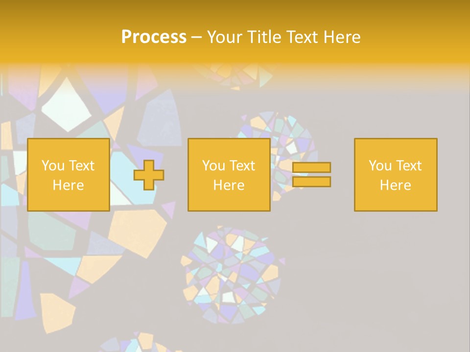A Group Of Colorful Shapes On A Purple Background PowerPoint Template