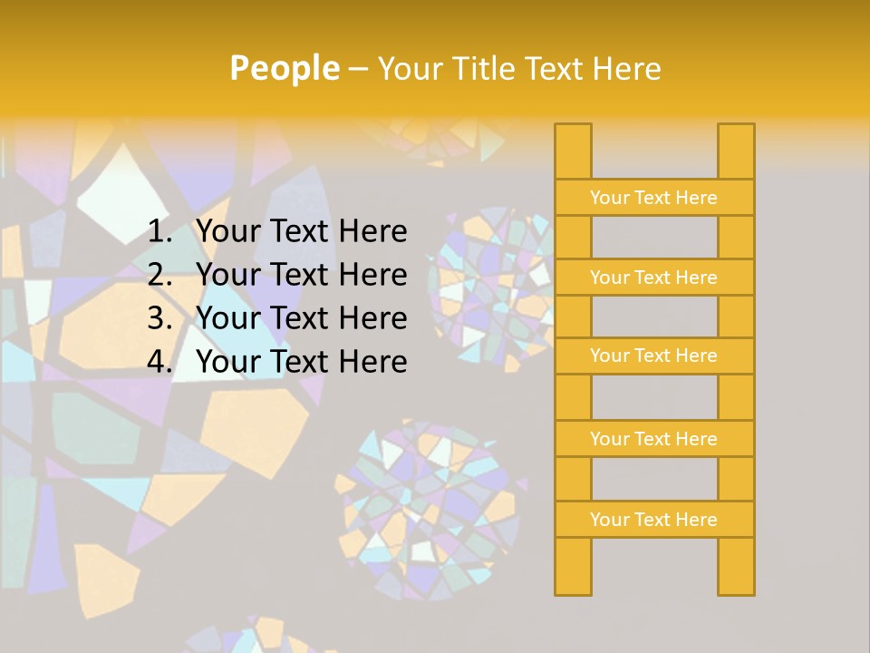 A Group Of Colorful Shapes On A Purple Background PowerPoint Template