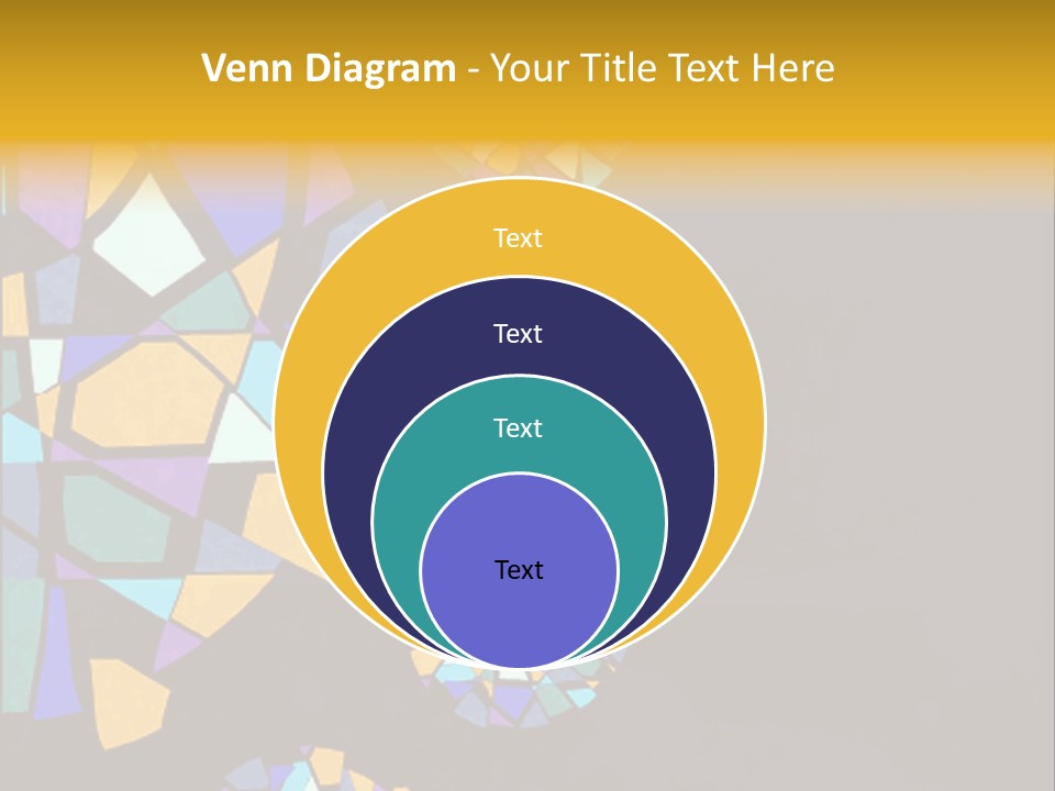 A Group Of Colorful Shapes On A Purple Background PowerPoint Template