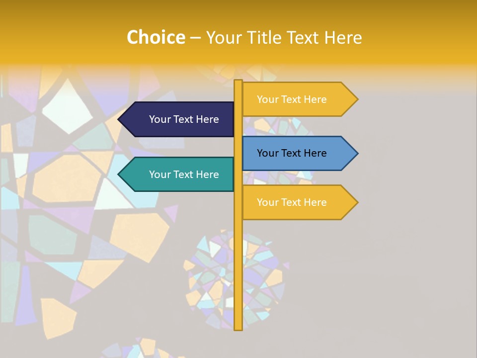 A Group Of Colorful Shapes On A Purple Background PowerPoint Template
