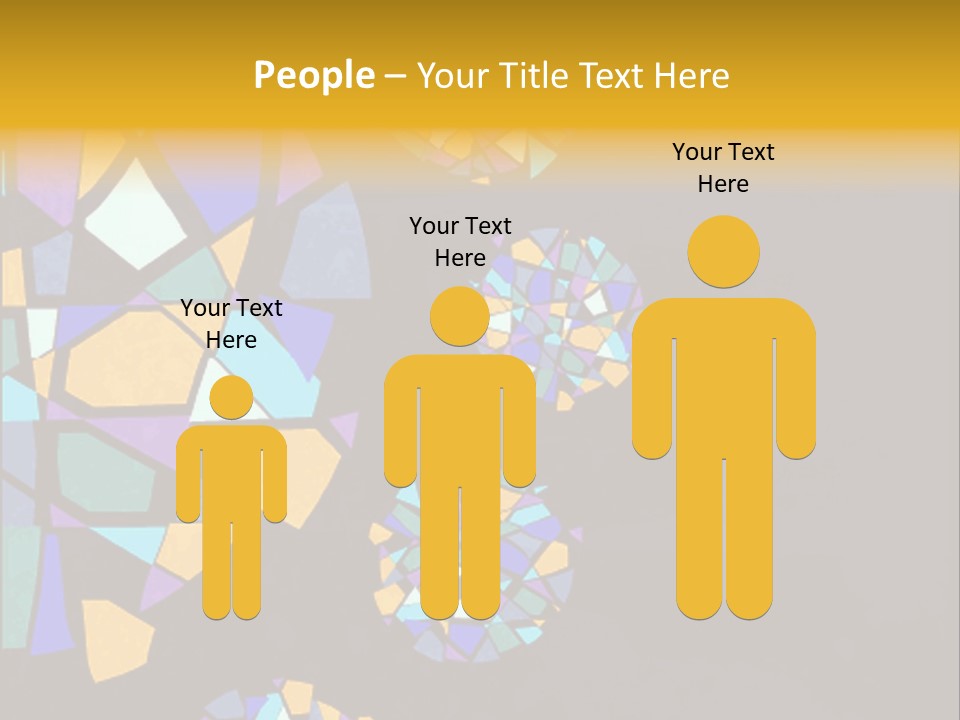 A Group Of Colorful Shapes On A Purple Background PowerPoint Template