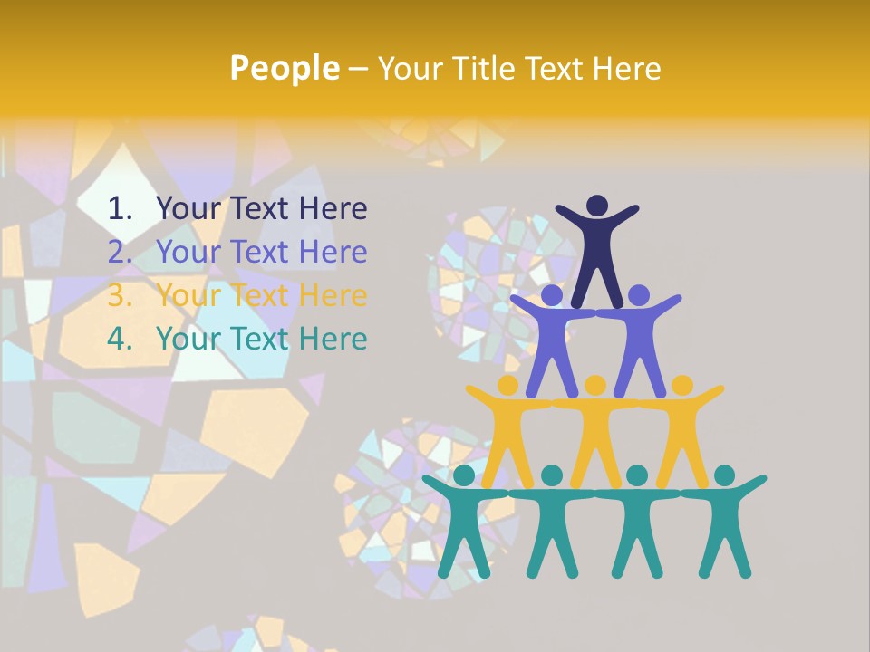 A Group Of Colorful Shapes On A Purple Background PowerPoint Template