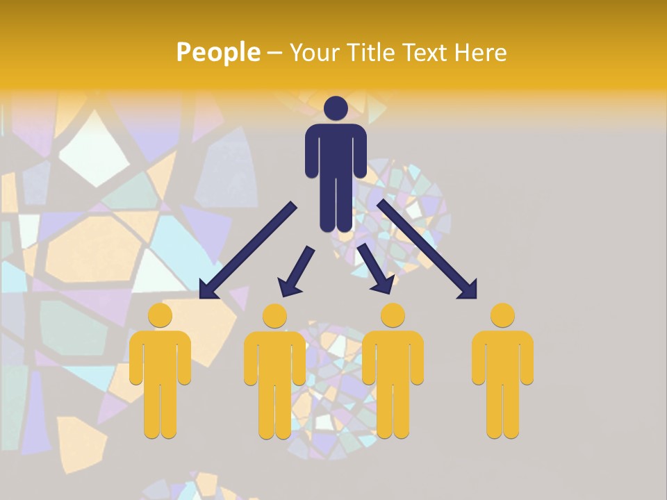 A Group Of Colorful Shapes On A Purple Background PowerPoint Template