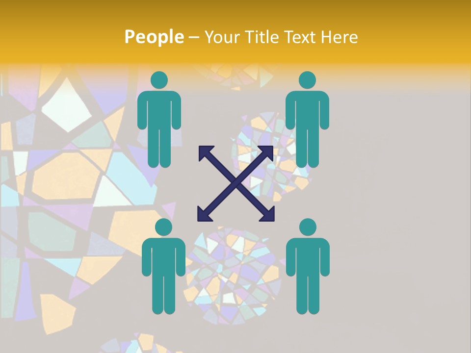 A Group Of Colorful Shapes On A Purple Background PowerPoint Template