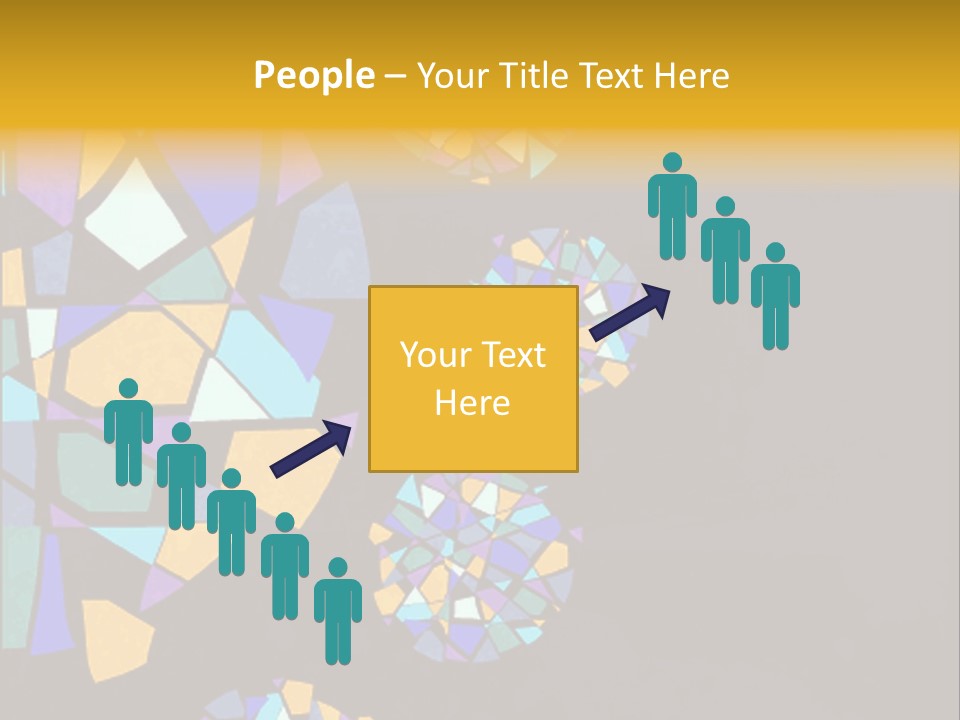 A Group Of Colorful Shapes On A Purple Background PowerPoint Template