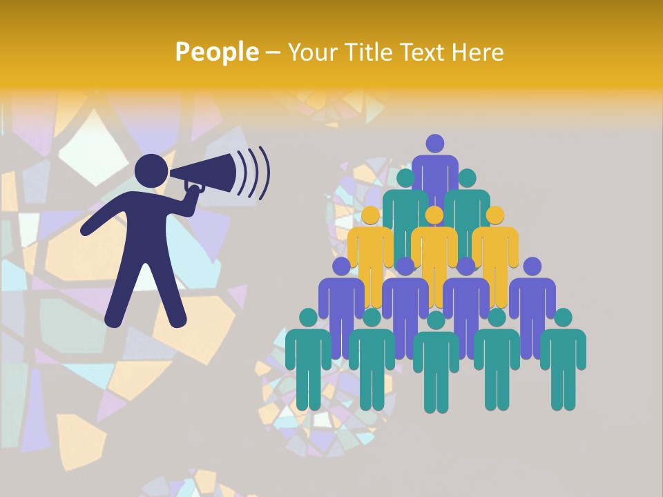 A Group Of Colorful Shapes On A Purple Background PowerPoint Template