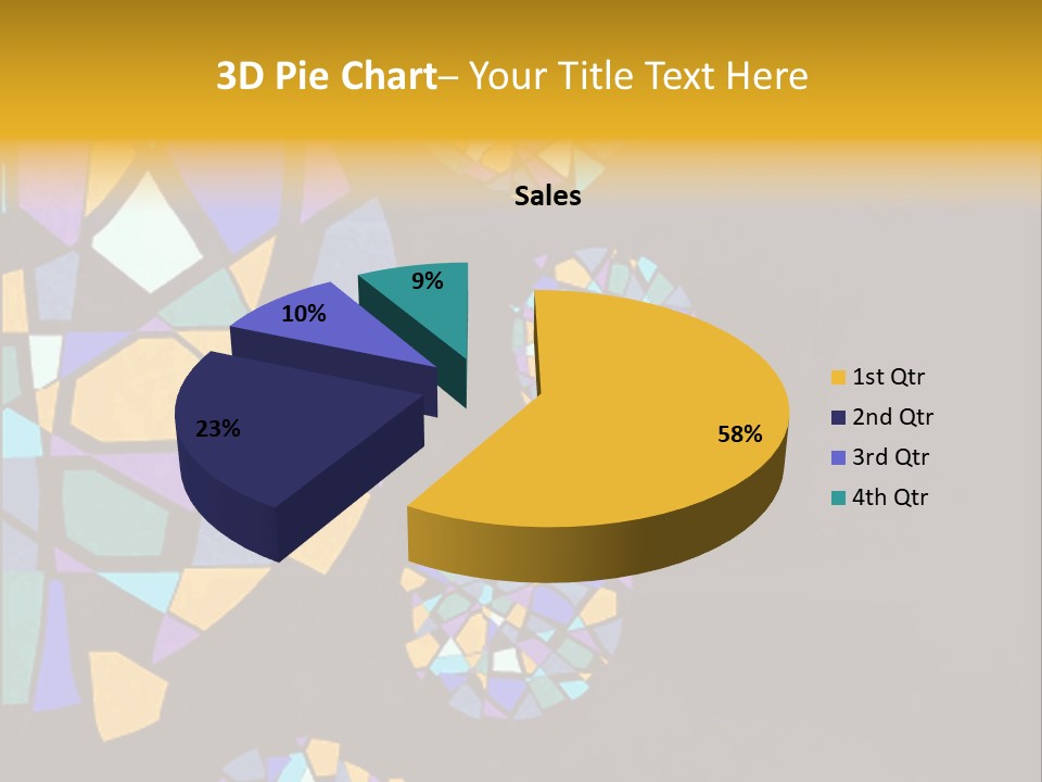 A Group Of Colorful Shapes On A Purple Background PowerPoint Template