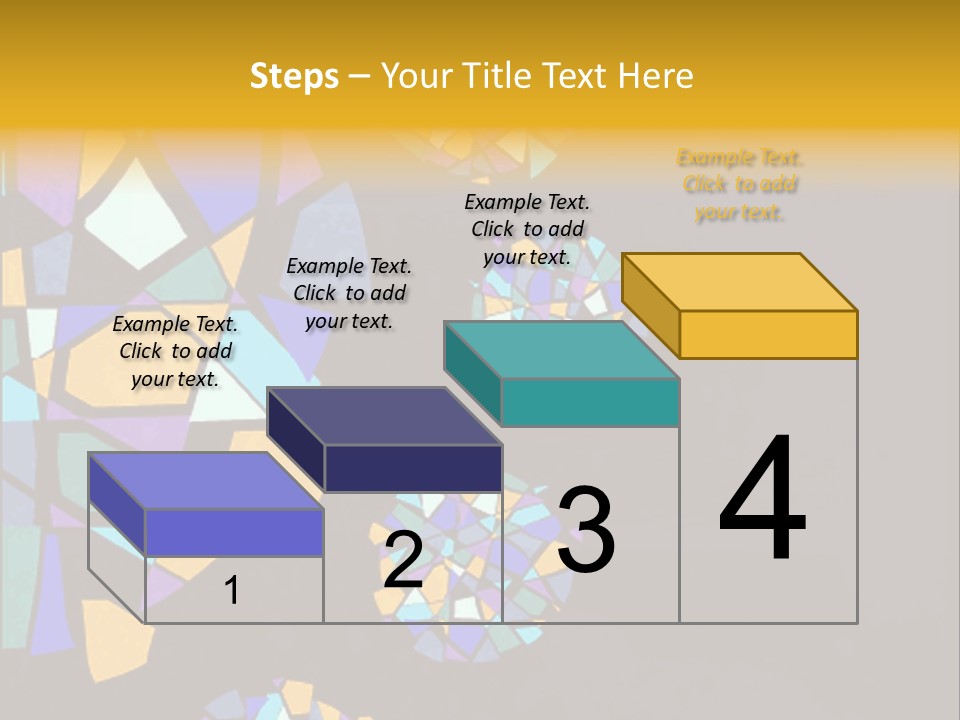 A Group Of Colorful Shapes On A Purple Background PowerPoint Template
