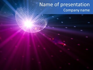 Spotlight Laser Ball PowerPoint Template