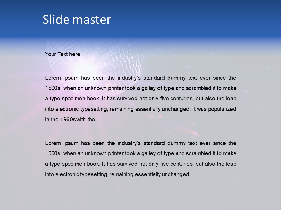 Spotlight Laser Ball PowerPoint Template