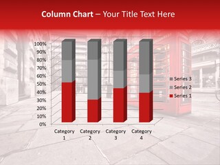A Red Telephone Booth On A City Street PowerPoint Template