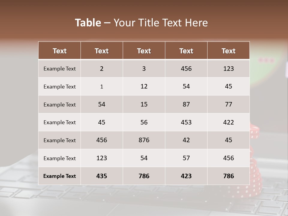 Chip Money Key PowerPoint Template