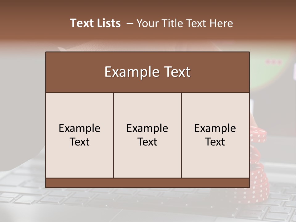 Chip Money Key PowerPoint Template