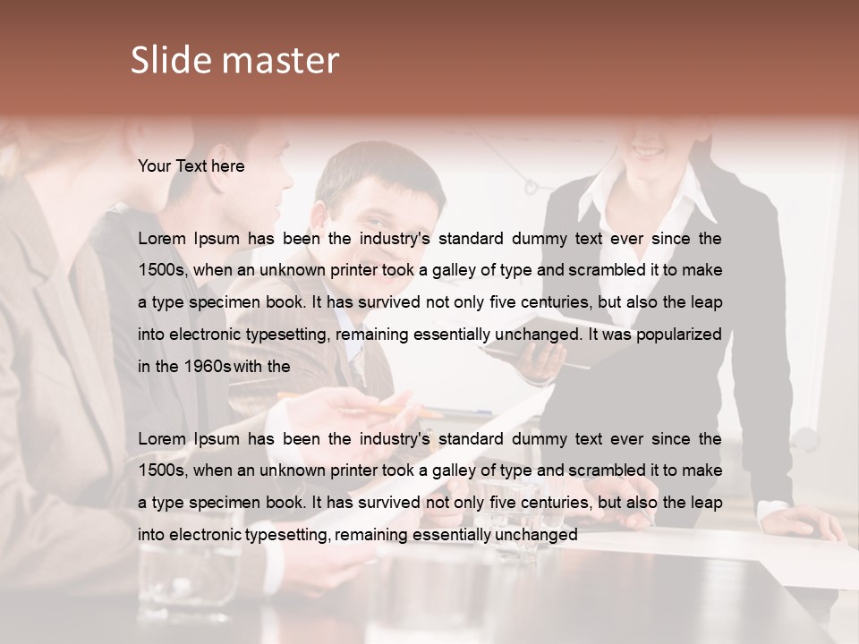 Young Success Businesswoman PowerPoint Template