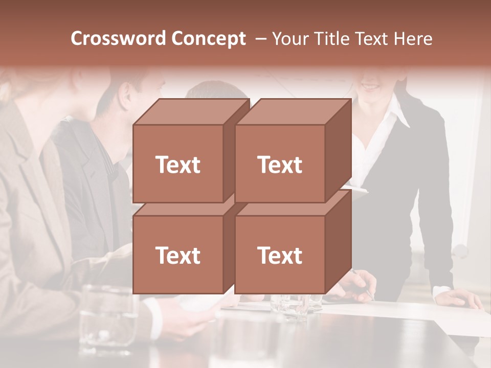 Young Success Businesswoman PowerPoint Template