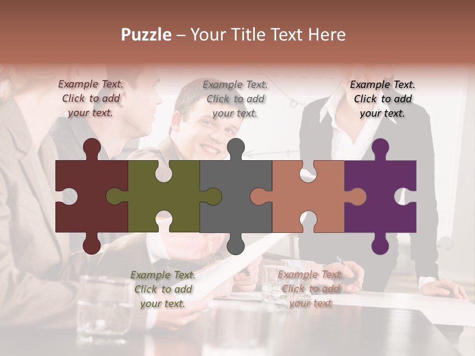 Young Success Businesswoman PowerPoint Template