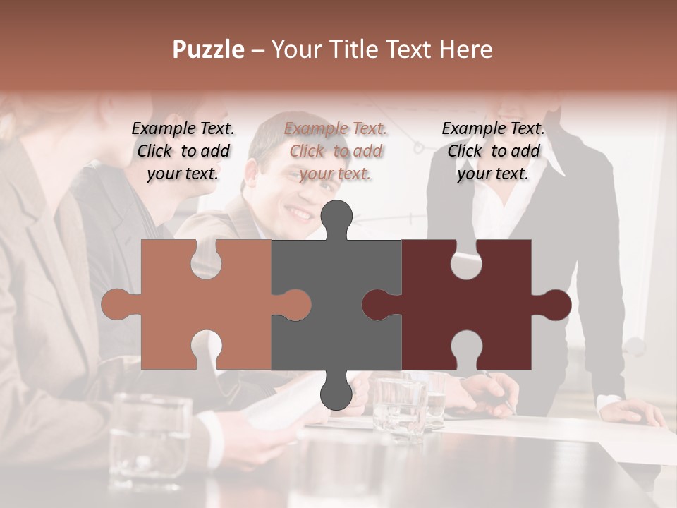 Young Success Businesswoman PowerPoint Template