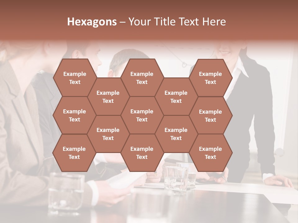 Young Success Businesswoman PowerPoint Template