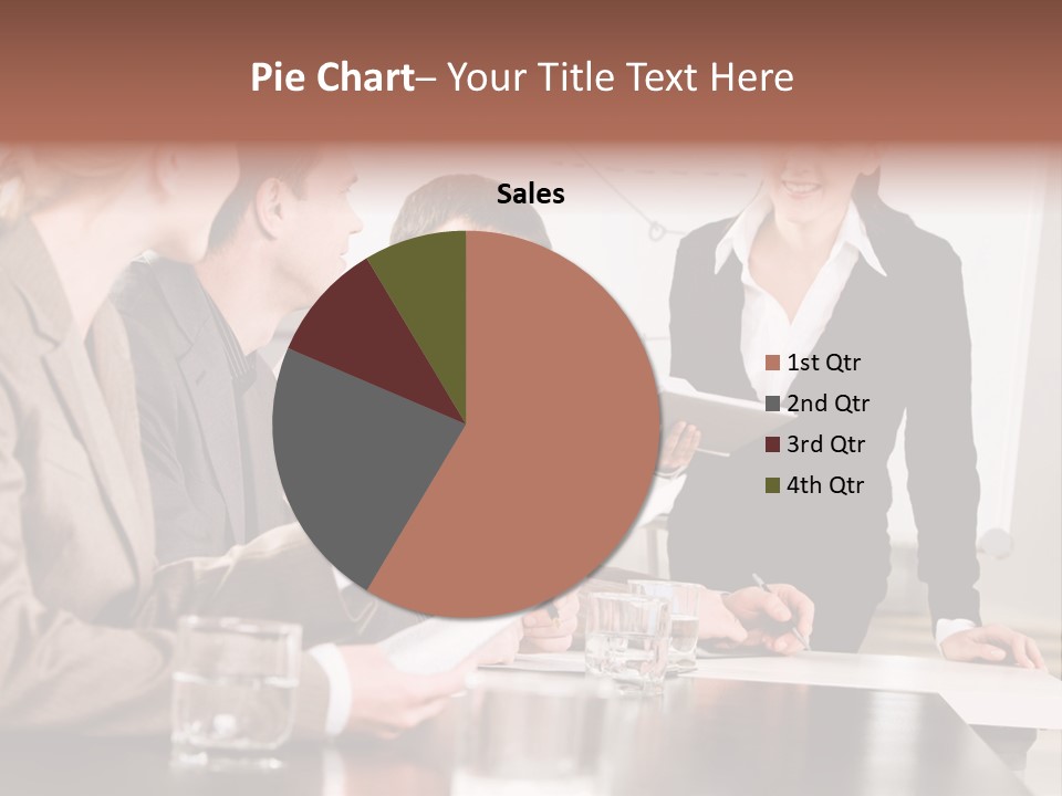 Young Success Businesswoman PowerPoint Template