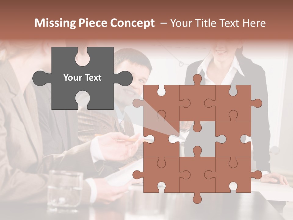 Young Success Businesswoman PowerPoint Template